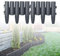 LARS360 14m Rasenkante Kunststoff Holzoptik Beeteinfassung Mähkante Garden Border Wetterfest Gartenpalisade Beetzaun 1 Element (L x H): 28 x 24cm Anthrazit