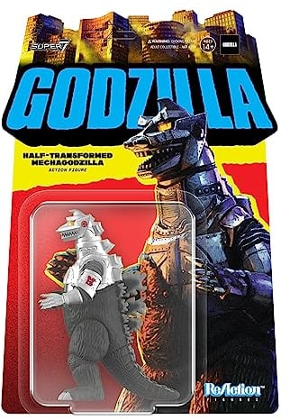 Super7 Toho Godzilla Halbtransformierte Mechagodzilla – 9,5 cm große Toho Godzilla Actionfigur, Klassische Film-Sammlerstücke und Retro-Spielzeug