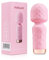 Mini Starke Massagestab, Silikon Massagegerät mit 10 Vibrationsmodi, Wasserdichte Wiederaufladbare Tragbare Klein Vibrations Massager, Leises Kabelloser Handmassagegerät, Geschenk für Frauen Rosa