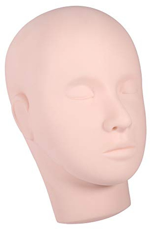 1Pc Make-up Übungsleiter,Verberte Make-up-Wimpern-Verlängerung Übungs-Mannequin-ingskopf-Mo Übungsgesicht Weiche Sil-Kopfform, schminkkopf,übungspuppen,schminkgesich