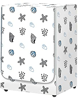 Odot Copri Lavatrice Esterni, Coprilavatrice da Esterno Impermeabile Antipolvere Anti Sunlight, Copertura per Lavatrice e Asciugatrice con Aperture Frontali (Conchiglia,L-capacità 10,5~12 kg)