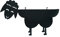 NEWCES Schaf Tier Papierhalter Tic Tac Toe Toilettenpapierhalter Lustige Schwarze Kunst Dekoration Tiere Stehen Papierhalter Aufbewahrung for Badezimmer Küche Toilettenpapier 7 Rollen