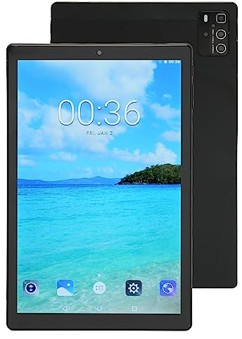 10,1 Zoll Tablet, Android 10 Gaming Tablet, Octa Core Prozessor, 6GB RAM 128GB ROM, FHD Touchscreen, 5MP+8MP Kamera, 5G WiFi, BT5.0, 4G Netzwerk, Dual SIM, 6000 mAh Akku (Schwarz)