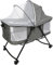 Homewell Beistellbett Baby, 2 in 1 Babybett und Babywiege, Kinderbett mit Rollen, Moskitonetz, Lagerungstasche und Matratze, Multifunktional Kinderbett Faltbares Tragbares (Modell 4 Grau)