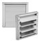 QANYEGN 95mm Square Dryer Vent Cover, Stainless Steel Louvered Vent Cover Duct Grill, Wall Air Vent Tumble Extractor Fan Outlet