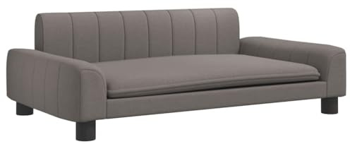 vidaXL Kindersofa, Couch für Kinder, Kindercouch mit runden Kanten, Kindersessel Minisofa Polstersofa Kindermöbel Sofa Kinderzimmer, Taupe Stoff