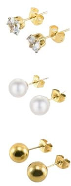 Dansk Copenhagen Ohrringe/Stecker Joy 3er Set wasserfest gold
