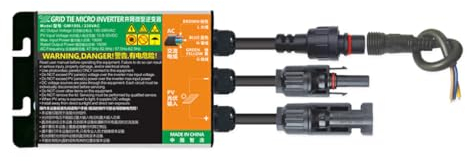 kawehiop MPPT Solarwechselrichter mit Off Grid Fähigkeit, wetterfester, netzgekoppelter Mikro Wechselrichter, On Grid Wechselrichter, PV Wechselrichter, GMI180L, 80 V–160 VAC, 10.8–30 V