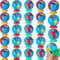 Crtiin 24 Stück Globus-Bleistiftspitzer, Erd-Tag, Hand-Bleistiftspitzer, 1 Loch, Metallbehälter, Bleistiftspitzer für Schule, Büro, Kunst, Zimmer, Karneval, Belohnung, Partytasche, Geschenk