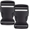 XIAOJING0 2 Pezzi Fibbia Zaino 38mm, Fibbia a Scatto Doppie Regolabile, Ricambi Chiusura Zaini, Zaino Fibbia di Ricambio per Zaino, Cucito, Borsoni, Accessori, No Cucito (Nero)