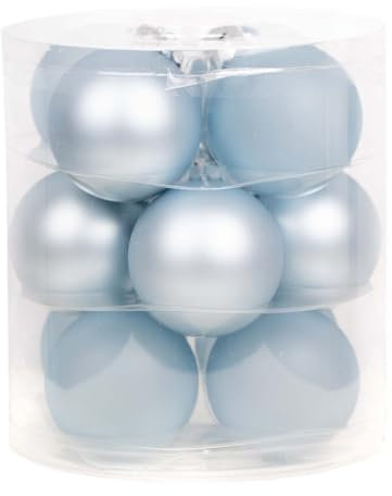 MAGIC Weihnachtskugeln Glas 8cm 12 STK. Christbaumkugeln (Cordial Blue)