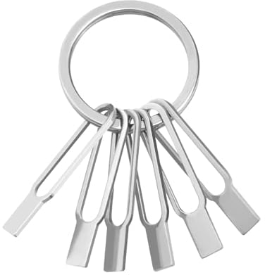 SG Store Pack of 6 Doorbell Keys 35 x 8 mm Doorbell Reset Key Replacement Part Tool Compatible with Blink Doorbell Compatible with Blink Video Doorbell Silver