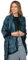 Trillion London® Seidenschal für Damen | Leichte Damenschals | Schals | Kopftuch | Geschenke für Damen | Designerdrucke | Alltagskleidung | Geschmeidig und weich | Geometrischer Druck | Blau