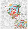 PHOGARY Ausmaltischdecke für Kinder, Papiertischdecken zum Ausmalen Kinder, 110x80CM Holly Jolly Maltischdecke Ausmal Tischdecke für Geschenk Kindergeburtstag Party