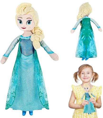WAIMXDAO ELSA Puppe Eiskönigin, 40cm ELSA Puppe, ELSA Kuscheltier, ELSA Spielzeug Puppe, Kuscheltier Plüschfigur, Prinzessin Plüschtier, Geeignet für Kinder als Geburtstagsgeschenke
