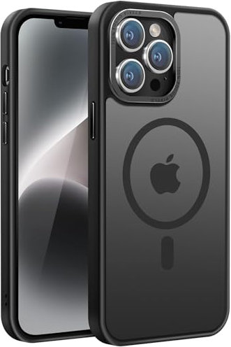 Simply Speakers Magnetisch Handyhülle für iPhone 15 Pro Hülle Kompatibel mit MagSafe, Anti-Schock, Anti-Rutsch Schutzhülle, Unterstützt kabelloses Laden，Anti-Fingerabdruck Fallschutz hülle