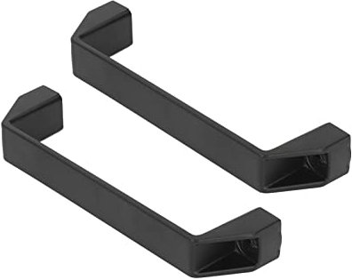 KIMISS Lot de 2 poignées de porte et d'armoire modernes en alliage d'aluminium avec espacement des trous de 180 mm pour portes, armoires, réfrigérateurs, haute résistance et installation facile (noir)