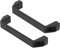 KIMISS Lot de 2 poignées de porte et d'armoire modernes en alliage d'aluminium avec espacement des trous de 180 mm pour portes, armoires, réfrigérateurs, haute résistance et installation facile (noir)