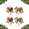 PLUSHCEWT 4 Piezas Lazos Navideños 12 * 15cm Lazos Decoracion con Campanas Navidad Decoración Colgante con Bayas Rojas Conos de Pino para Puerta de casa Interior Árbol Navidad Adorno (2 Estilos) (B)