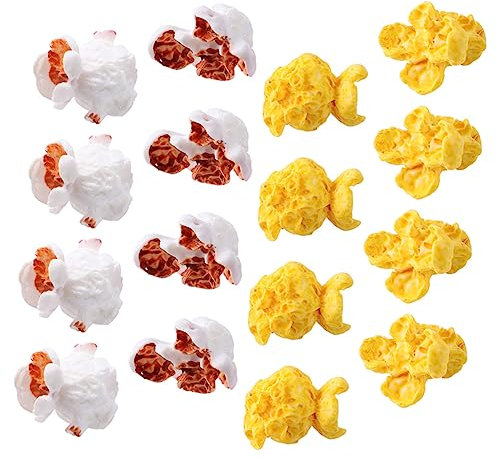 WOONEKY 2sets Artificial Popcorn Figurine Home Popcorn Decor Unique Diy Prop for Boys and Girls 50pcs*2