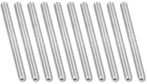PATIKIL 1/4-20 UNC 304 Edelstahl Vollgewinde-Stange, 10 Stück 2,8 Länge Langgewindeschraube Rechtsgewinde Alle Gewindestangen für Verankerungsschraube, Klemmen, Hänger und U-Bolzen