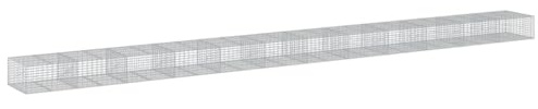 vidaXL Gabion Basket - Extra Large 472.4x39.4x19.7 Galvanized Iron Cage for Garden Retaining Wall/Outdoor Decor