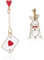 Clyhon Fun Ohrringe, Asymmetrische Bunny Poker Ohrringe, Hypoallergene Geschenke für Frauen & Mädchen, Ostern Geschenke