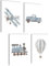 mojoliving Bilder Kinderzimmer jungen Baby Zimmer Poster Set Wandbilder Kinderzimmer mädchen Babyzimmer Deko Bilder für Baby Zimmer Dekoration (Ballon)