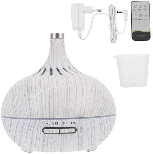 ABOOFAN máquina de aromaterapia difusor aromas lamparas led difuminador depurador de aire purificador de ar mini difusor humidificador aromático humidificador de grano de madera Light Grey