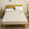Lirzxin Spannbetttuch 150x200 cm, Spannleintuch Chemische Fasern Einfarbig Boxspringbett Spannbettlaken Doppelbett Weiches und Atmungsaktives, Beige