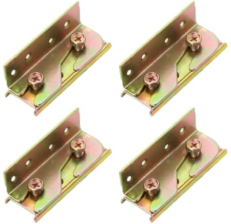 C, Hochbelastbare Bettschienenhalter mit Schrauben, Metallhaken zum Verbinden von Holz, Kopf- und Fußteilen, farbig beschichtete Bettrahmenbeschläge