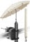 Menz Sonnenschirm Balkon als Sonnenschutz Balkon 3-IN-1 SET - UPF 50+ Sonnenschirm 180 cm in Beige + Sonnenschirmhalter Balkongeländer + Sonnenschirmhülle