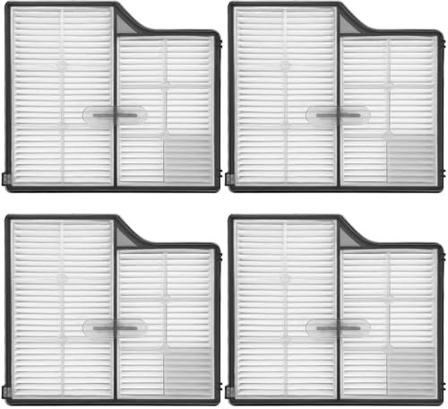 Lot de 4 filtres HEPA lavables pour Roborock Saros 10 / G30 - Accessoires de rechange pour aspirateur robot