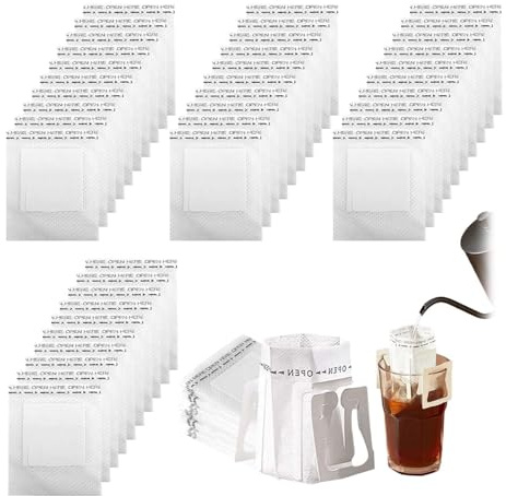 ZHYUAN 200 Stück Tragbare Kaffee Papier Filter, Drip Coffee Mit Hängenden, Tragbare Drip Coffee Kaffeebeutel Bag, Hängenden Ohr Kaffeefilter Papier, für die meisten Tassen, Reise, Home Office