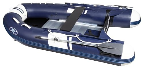 HIBO PRO Schlauchboot - Schlauchboot mit Aluboden - 1.2 mm 2000 Denier PVC - Aufblasbarer Kiel - Polyester Spiegel - Erhältlich in Mehreren Größen