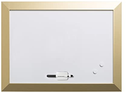 Bi-Office, Whiteboard Kamashi, magnetisch, trocken abwischbar, Gold MDF-Rahmen, 60x45cm