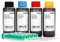 4x 100ml Druckertinte kompatibel für HP 302, HP 304 Tintenpatronen schwarz, cyan, magenta, gelb, Komplettset mit Nachfülltinte, Refillspritzen und Handschuhen (kein OEM)