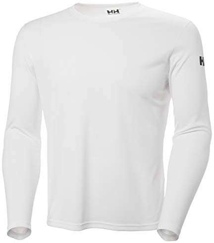 Helly Hansen Men's HH Tech Crew Long Sleeve, White, XL