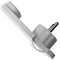Clavija protector de enchufe acodada 'tras mueble' (Blanco)