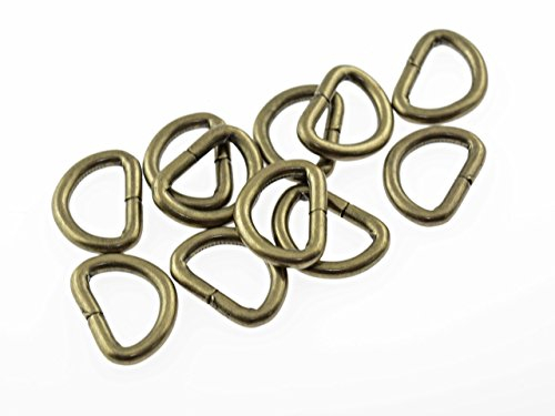 Vintageparts 20 D Ringe in antik Bronze, 18 mm, DIY-Schmuck