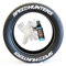 Tire Stickers Speedhunters – Zubehör für die Kennzeichnung von Reifen – Bastelset mit Kleber & Reiniger / 49 – 21 Zoll Wheels / 1,00 Zoll/Weiß 8 Stück