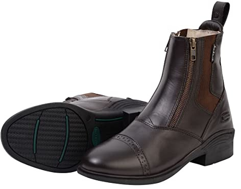 Dublin Evolution Double Zip Front Paddock Boots, Brown, Adults 5