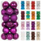 XmasExp 34 Karat Weihnachtskugel-Ornamente, bruchsicher, Weihnachtsschmuck-Set, Dekorationen für Weihnachtsbaumkugeln, Halloween-Dekorationen, 40 mm, Violett