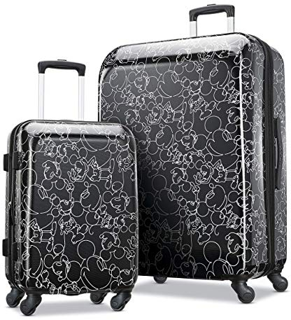 American Tourister Disney Hartschalengepäck mit Spinnern, Mickey Mouse Scribbler Multi-Face, 2-Piece Set (20/28), Disney Hartschalengepäck mit Spinnern