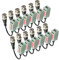 Baolongking 6 Paar (12 Stück) Mini CCTV BNC Video Balun Transceiver Kabel