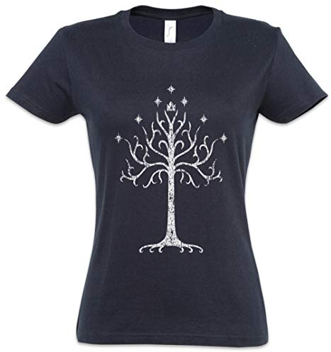 Urban Backwoods White Tree Damen T-Shirt Blau Größe S