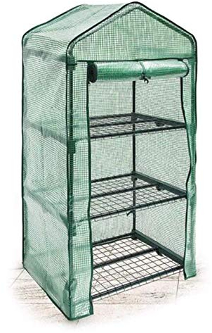 Serre de Jardin, Serres Potager 3 Étages avec bâche en PVC Fermeture à glissièr Housse De Serre pour Le Jardin Cour Patio intérieur Usage extérieur,Green_69x49x126cm