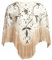 EORUBE 1920s Stola Schal Damen Pailletten Umschlagtücher für Abendkleid Retro Gatsby Party Kostüm Accessoires (Beige Gold)