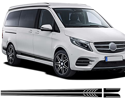 Auto Seitenstreifen Seitenaufkleber Aufkleber, Für Mercedes Benz Vito V Klasse W447 W639 V260 V260L SWB LWB 507 Styling Streifen Autotür Seitenschweller Aufkleber