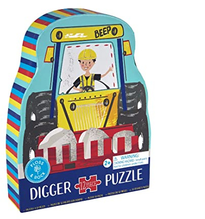 Floss & Rock 12-teiliges geformtes Puzzle mit geformter Box - SAW